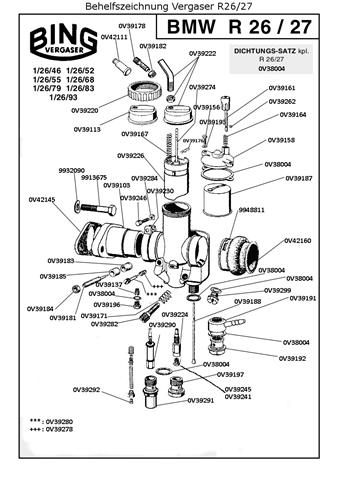  Behelfszeichung Vergaser R26,27 
   