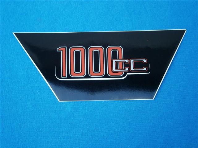 Abziehbild Batterieabdeckung1000cc silber rot