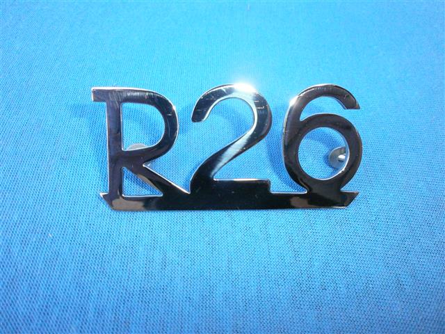 Schriftzug R26 verchromt Schutzblech hinten