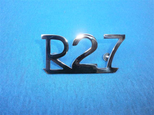 Schriftzug R27 verchromt Schutzblech hinten