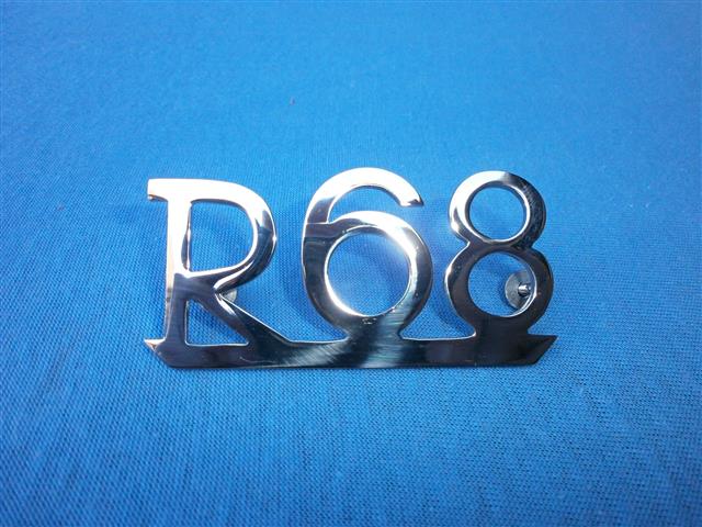 Schriftzug R68 verchromt Schutzblech