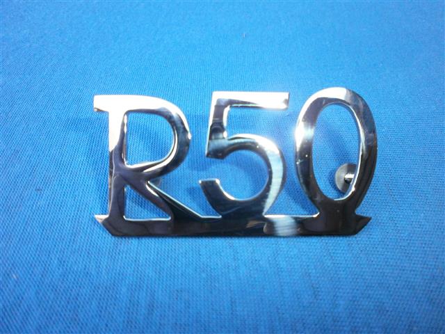  Schriftzug R50 verchromt Schutzblech hinten  