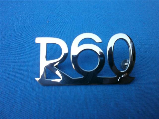 Schriftzug R60 verchromt Schutzblech hinten