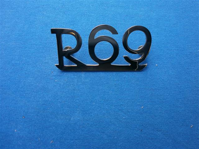 Schriftzug R69 verchromt Schutzblech hinten