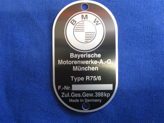Typenschild 75/6  -09/76