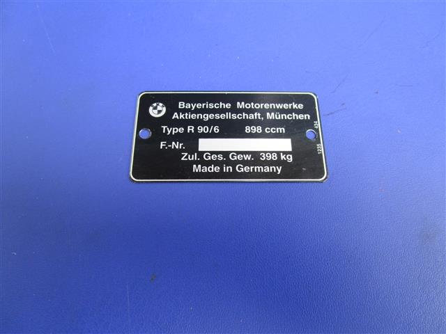 Typenschild 90/6 eckig