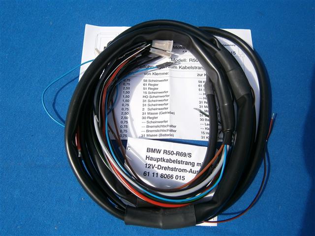 Kabelbaum 12V Drehstrom R50/2,60/2,69S mit Stromlaufplan