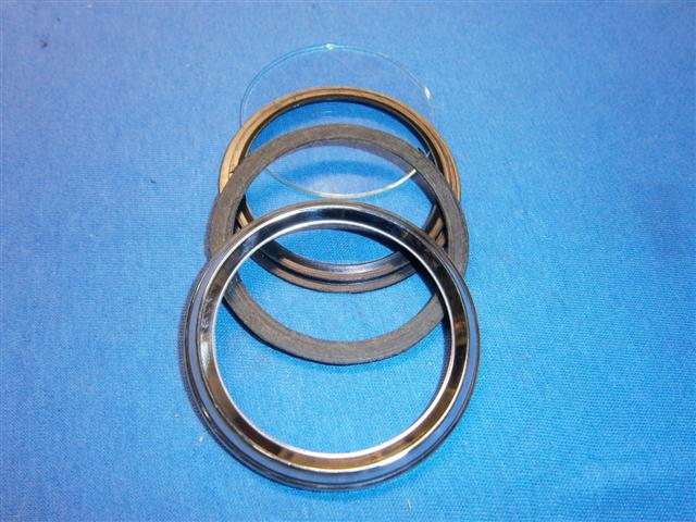 Chromring Drehzahlmesser Zusatzinstrument Set klein (60er)