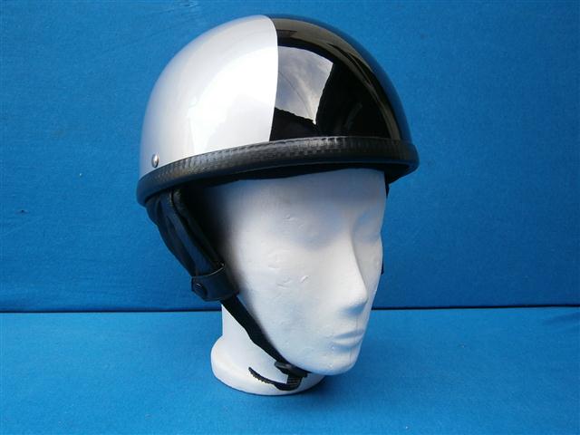 Helm Halbschale Vintage schwarz/silber Größe L