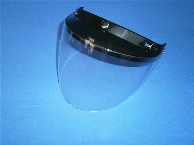 Visier 3 Knopf Klar passend für Jethelme mit 3 Druckknöpfen